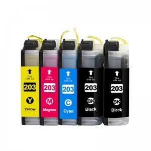 Remnufactured cartridge LC203 high yield ink cartridges compatible for Brother MFCJ5620DW MFCJ5720DW printer